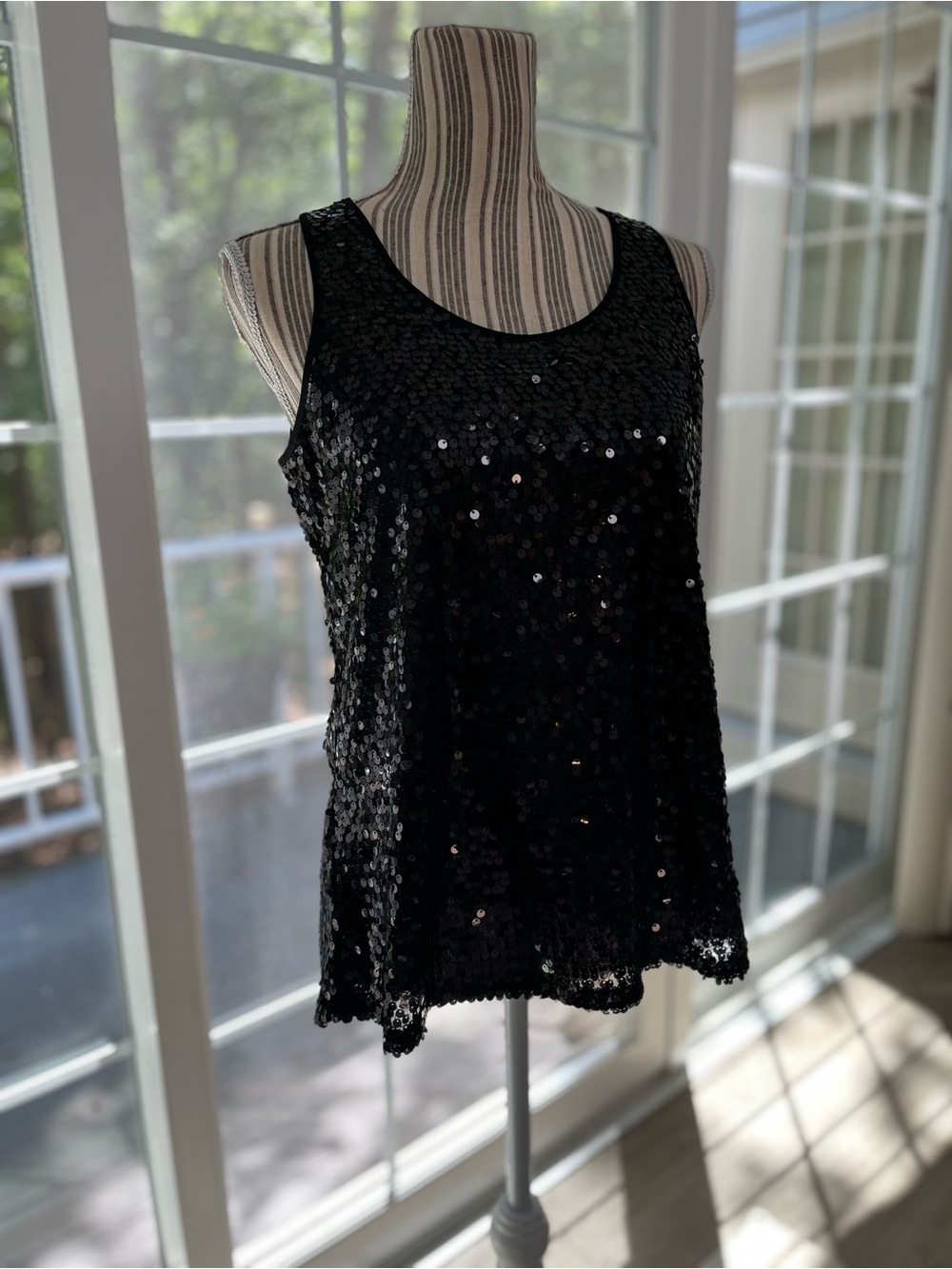 Express Sequined Split Back Tank